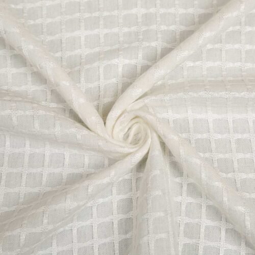 Cotton Checked Dobby RFD Woven Fabric