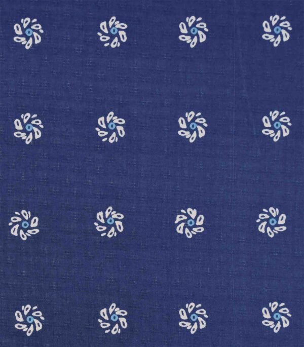 Blue White Flower Modal Fabric