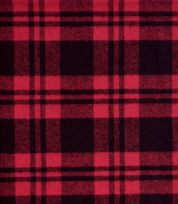 Cotton Black Red Checked Fabric